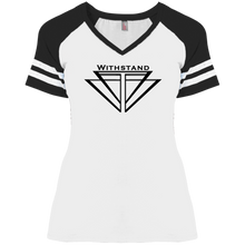 Load image into Gallery viewer, Logo Ladies&#39; Game V-Neck T-Shirt
